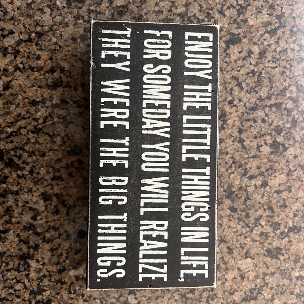 Inspirational Black and White Wall Sign
